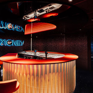 Modern bar with mood lighting 