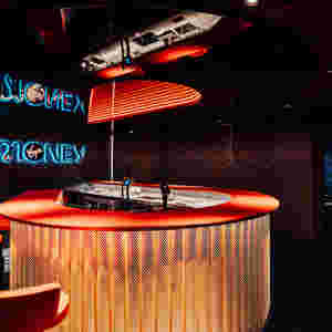 Modern bar with mood lighting